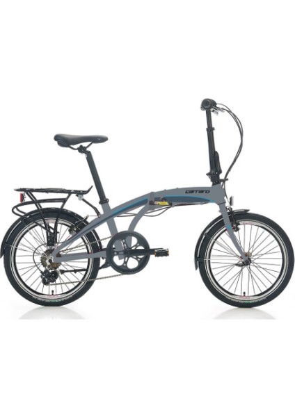 20J Carraro Flexı 106 Katlanır Bisiklet - Mat Gri Siyah Mavi