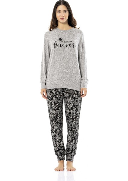 6951 Kadın Kışlık Ev Giyim Pijama Takım