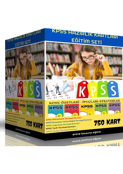 KPSS Hazırlık Kartları Eğitim Seti (750 Kart)