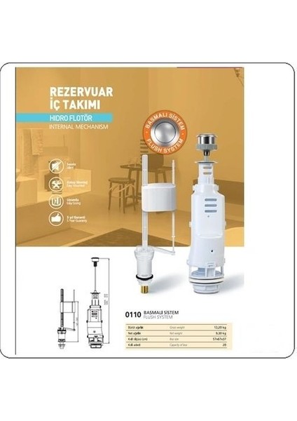 Basmalı Rezervuar Iç Takım - Hidro Flatör