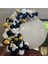 100 Adet Beyaz, Siyah, Şeffaf, Krom Gold Balon ve 5mt Balon Zinciri 1