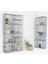 Metal Kitaplık/ Vitrin 150 X 80 Cm Grid Maison Tilleul - Antrasit 2
