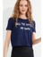Kadın Baskılı T-Shirt Lacivert 1