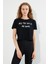 Kadın Baskılı T-Shirt Siyah 2