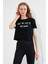 Kadın Baskılı T-Shirt Siyah 3