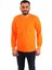 Eser - Bisiklet Yaka Sweatshirt - Cepli - Turuncu 1