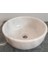 Tezgah Ustu Damarlı Beyaz Mermer Lavabo ÇAP:39CM 2