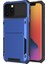 Apple iPhone 13 Pro Max Için Düşmeye Dayanıklı Kartlıklı Tpu + Pc Hibrit Kılıf - Mavi (Yurt Dışından) 1