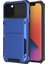 Apple iPhone 13 Mini Için Düşmeye Dayanıklı Kartlıklı Tpu + Pc Hibrit Kılıf - Mavi (Yurt Dışından) 1