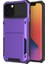 Apple iPhone 13 Pro Için Düşmeye Dayanıklı Kartlıklı Tpu + Pc Hibrit Kılıf - Mor (Yurt Dışından) 1