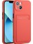 Apple iPhone 13 Mini Için Kart Yuvalı Esnek Tpu Telefon Kılıfı - Mercan (Yurt Dışından) 1
