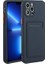 Apple iPhone 13 Pro Max Için Kart Yuvalı Esnek Tpu Koruyucu Telefon Kılıfı - Koyu Mavi (Yurt Dışından) 1
