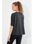 Kadın Baskılı Oversize T-Shirt Antrasit 4