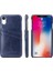 Apple iPhone Xr Için Kartlıklı Pu Deri Kaplamalı Pc Telefon Kılıfı - Mavi (Yurt Dışından) 1