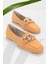 Turuncu Nubuk Kadın Loafer Ayakkabı K01641165901 1