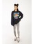 Kadın Lacivert Chıcago 76 Baskılı Oversize Sweatshirt 2