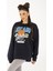 Kadın Lacivert Chıcago 76 Baskılı Oversize Sweatshirt 3