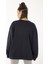 Kadın Lacivert Abstract Figure Baskılı Oversize Sweatshirt 3