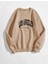 Kadın Vizon Önü Los Angeles Baskılı Oversize Sweatshirt 1