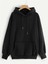 Unisex Siyah Düz Basic Sweatshirt 1