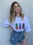 Ananas Beyaz Oversize Kadın T-Shirt 1