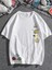 Unisex Beyaz T-Shirt Funny Smile Baskılı Oversize Tişört 1