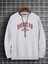 Erkek Brooklyn Baskili Gri Oversize Sweatshirt 1