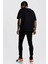 Erkek Siyah Düz Oversize T-Shirt 3