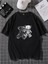 Erkek Siyah Oversize T-Shirt Ayı Baskılı 1