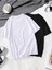 2 Li Paket Siyah Beyaz T-Shirt Erkek Oversize Tişört 2