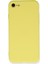 iPhone 7 Kılıf Nano Içi Kadife Silikon - Mat Sarı 1