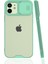 iPhone 12 Kılıf Platin Kamera Koruma Silikon - Açık Yeşil 1