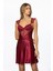 Pierre Cardin kadın Saten Dantelli Gecelik & Sabahlık Takım - 4240 Bordo 2