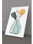 Tropikal Soyut Çiçekler Modern Minimal Kanvas Tablosu 3'lü Canvas Tablo Seti 4