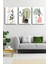 Tropikal Soyut Çiçekler Modern Minimal Kanvas Tablosu 3'lü Canvas Tablo Seti 1