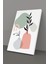 Tropikal Soyut Çiçekler Modern Minimal Kanvas Tablosu 3'lü Canvas Tablo Seti 4