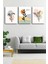 Gift Pack Soyut Çiçekler Modern Minimal Kanvas Tablosu 3'lü Canvas Tablo Seti 1