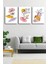 Tropikal Soyut Çiçekler Modern Minimal Kanvas Tablosu 3'lü Canvas Tablo Seti 1