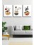 Gift Pack Soyut Çiçekler Modern Minimal Kanvas Tablosu 3'lü Canvas Tablo Seti 1