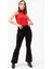 Siyah Ispanyol Paça Pantalon 3