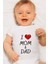 Özel Tasarım Bebek Zıbın - Çıtçıtlı Body (I Mom & Dad) 1