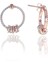Gümüş Rose Zirkon Taşlı Çivili Ring Küpe 1