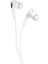 D4 Bass Earphones Mikrofonlu Kablolu Kulak Içi Kulaklık 3.5mm - Beyaz 1