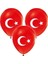 20 Adet Türk Bayraklı Kırmızı Baskılı Balon 23 Nisan - 29 Ekim Süslemesi 1