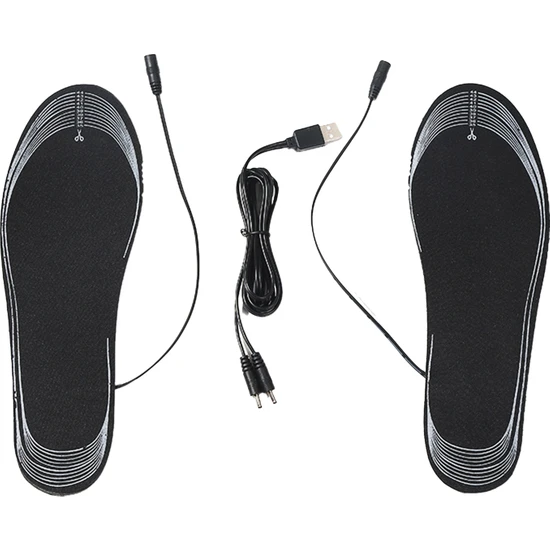 Gahome USB Şarjlı Ayak Isıtmalı Tabanlık - 35-44 Numara - Siyah (Yurt Dışından)