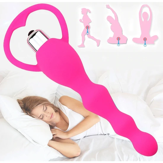 Astarte Vibratör Anal Plug Boğumlu Güçlü Titreşimli Medikal Silikon Anal Shop Vibratör Af4166-12