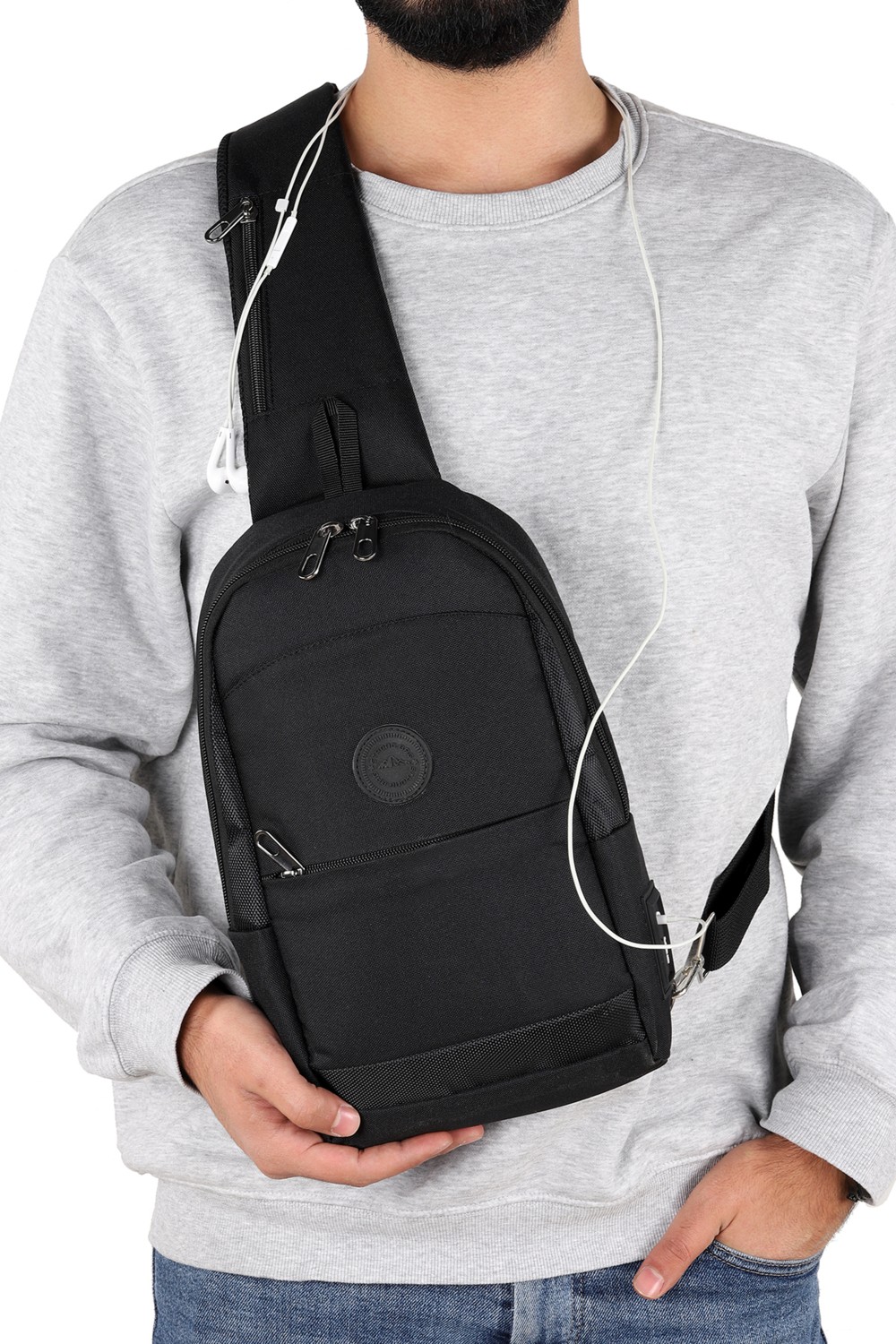 Strong Bag Strong Kulaklık Çıkışlı Tek Kol Göğüs ve Sırt Çantası ,çapraz Çanta Body Bag TK01