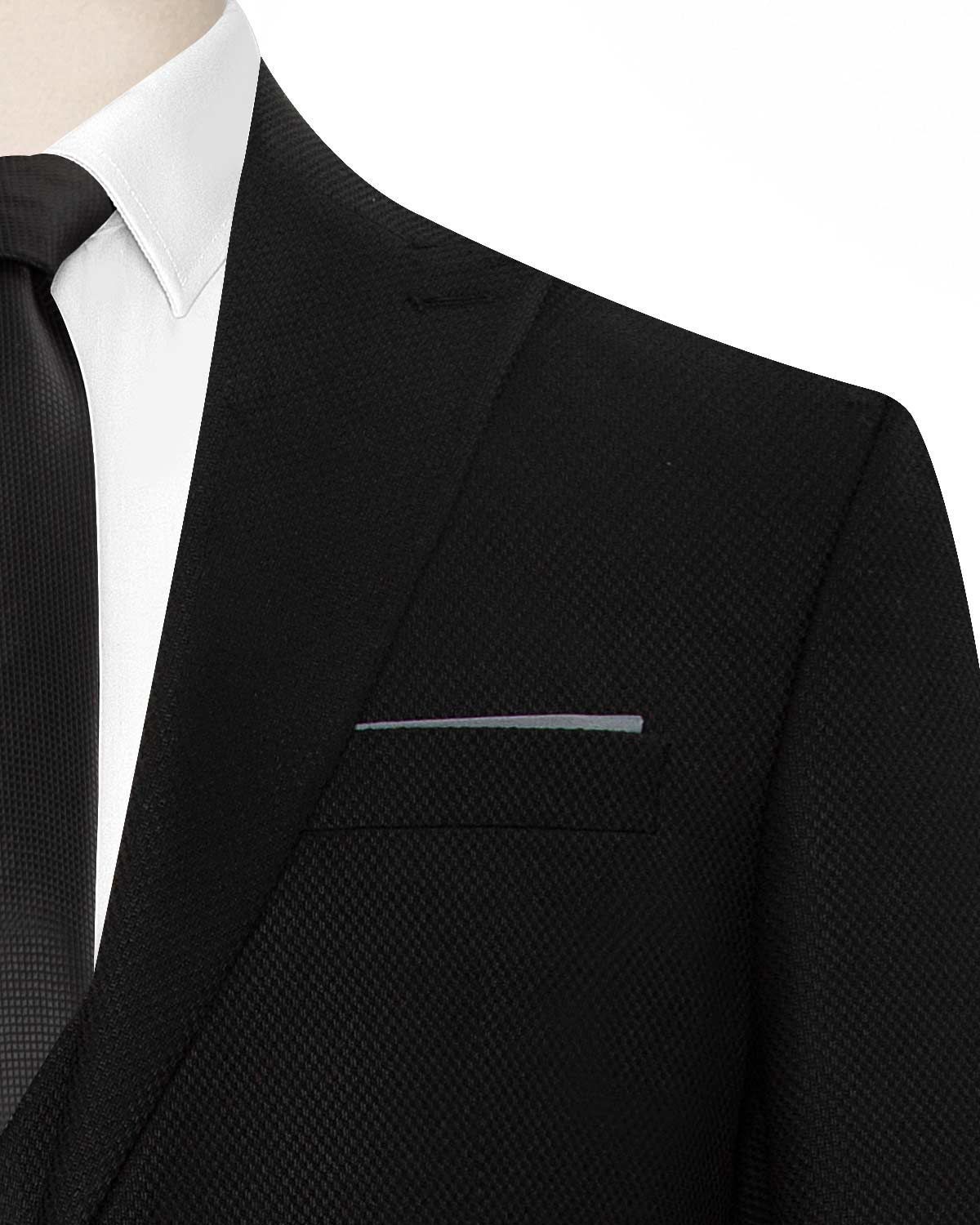 Süvari Yelekli Siyah Slim Fit Takım Elbise görsel 4