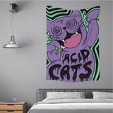 Piyop Acid Cats Duvar Halısı 70X100CM