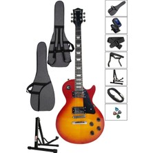 Midex GRX-200SB Üst Segment Profesyonel Elektro Gitar Set Les Paul Kasa Masif Ağaç (HH)